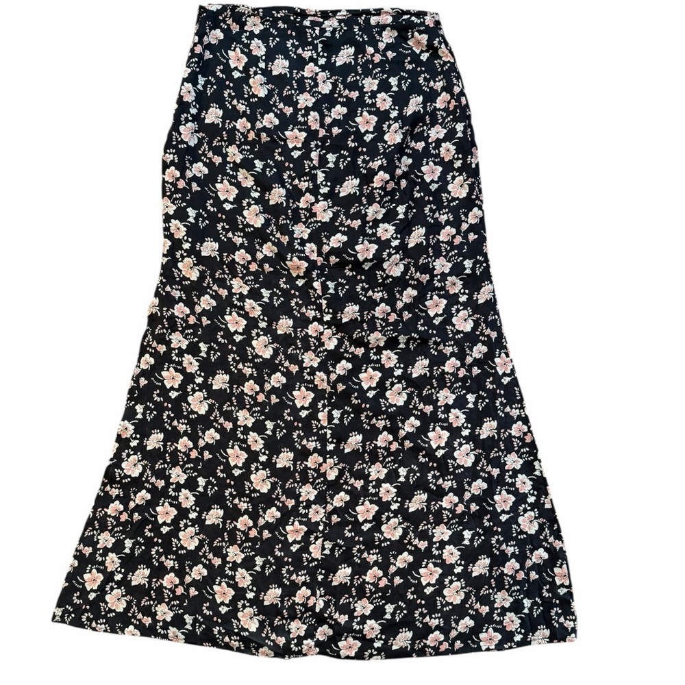Free People Bijou 2 Pc Floral Set Sz 4 Black Cottagecore Open Back Maxi Skirt - Picture 7 of 14